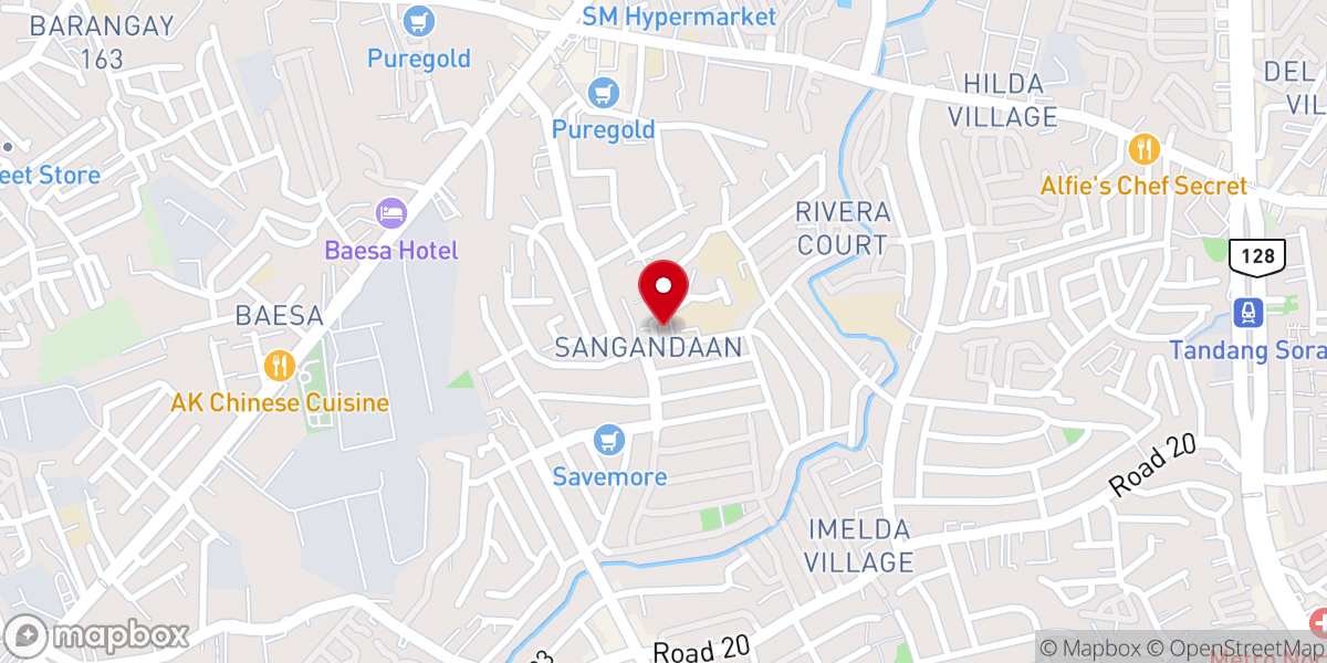 Map showing location of Immaculate Conception Parish - GSIS Village