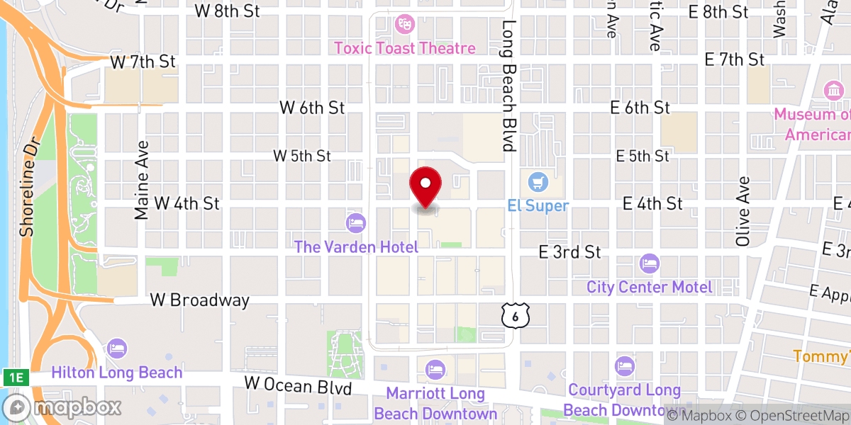 Map showing location of Antioch Church of Long Beach