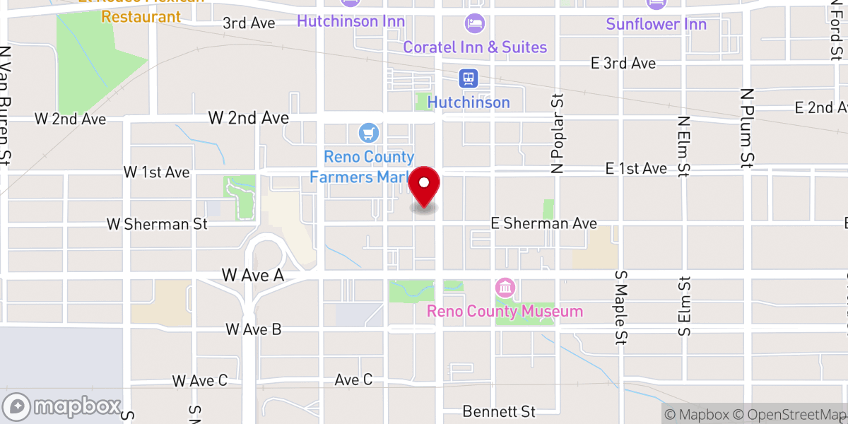 Map showing location of Episcopal Diocese of Western Kansas