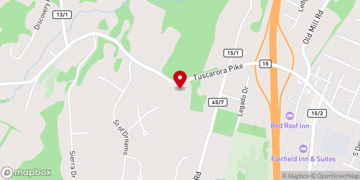 Map showing location of Martinsburg Church of Christ