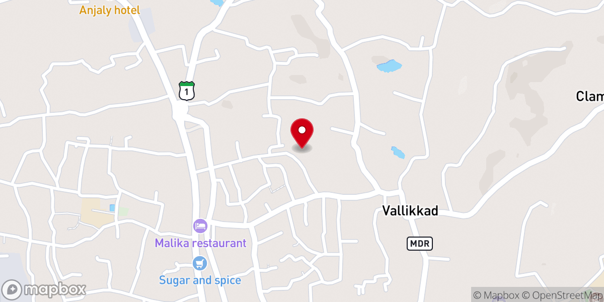 Map showing location of St. Joseph's Knanaya Church, Ettumanoor