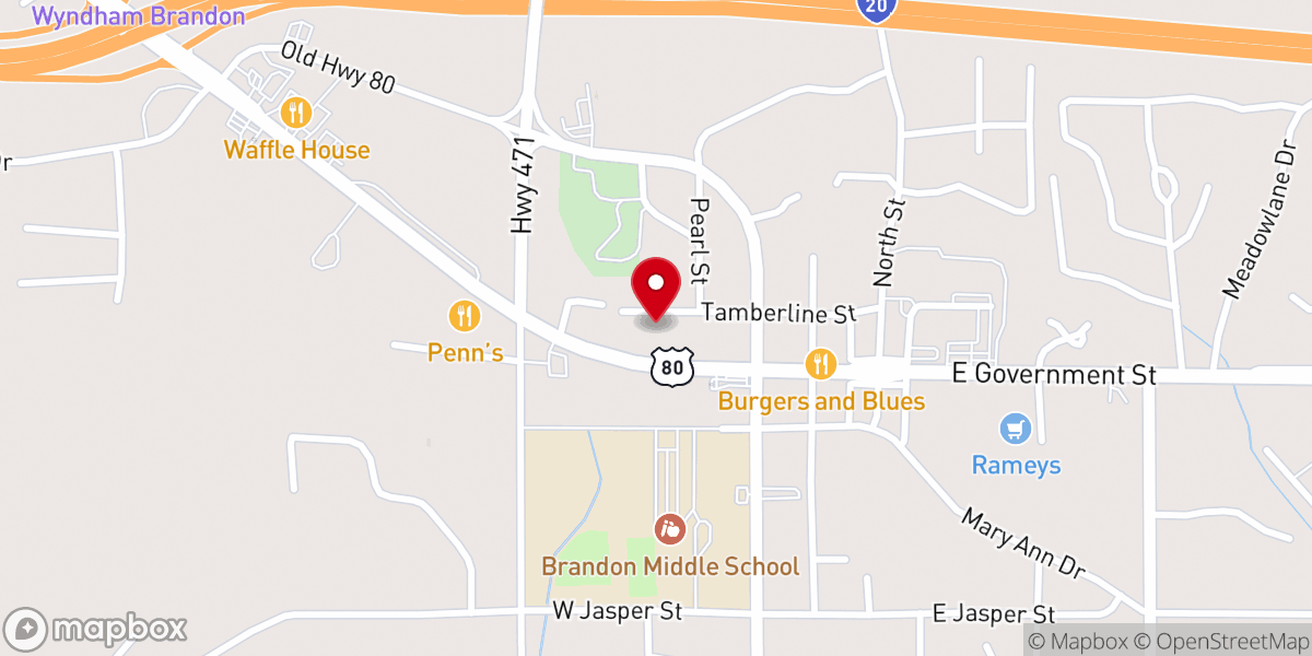 Map showing location of Rock Star Baptist Church