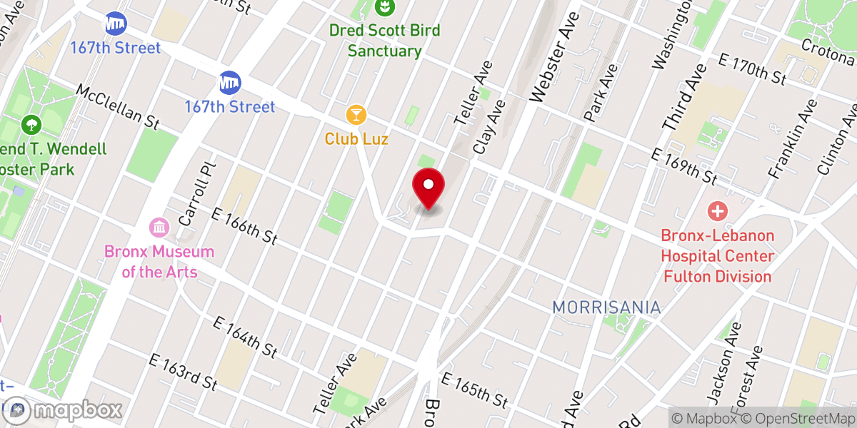 Map showing location of Triboro Center