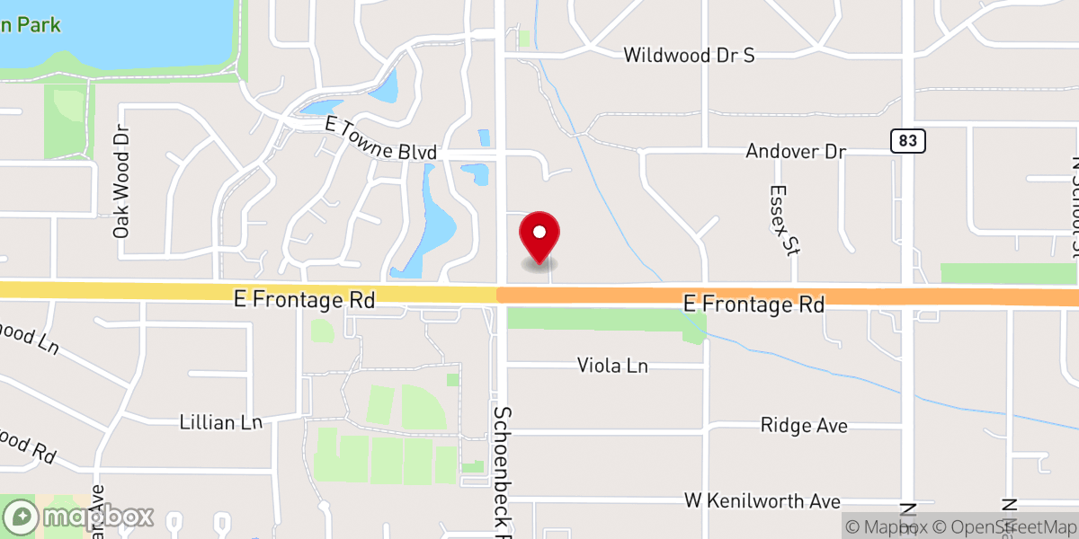 Map showing location of Our Redeemer Lutheran Church
