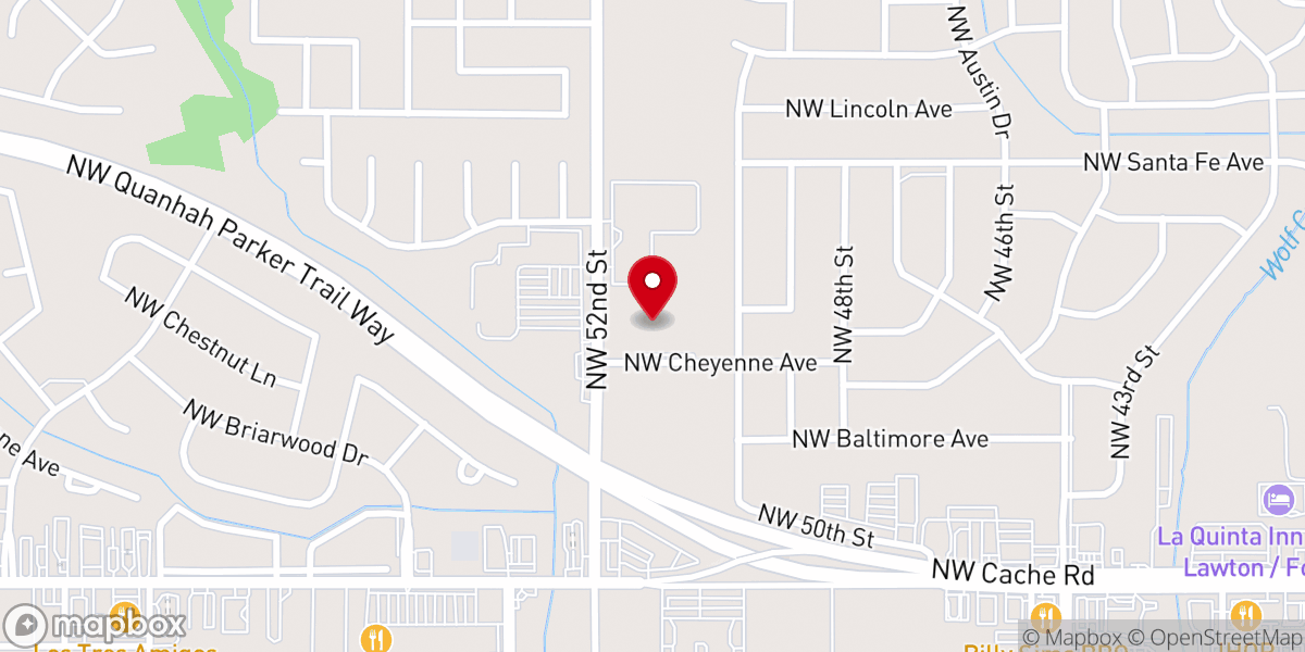 Map showing location of Christ's Fellowship Church