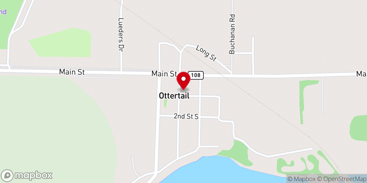 Map showing location of Love INC of Greater East Otter Tail County