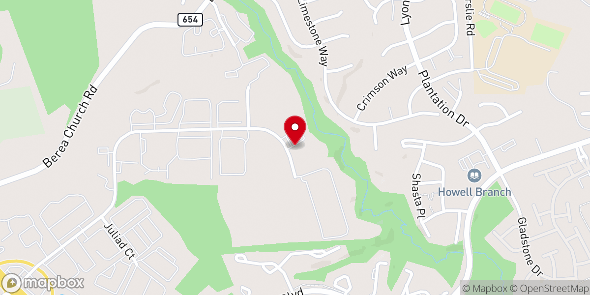 Map showing location of South Ridge Church