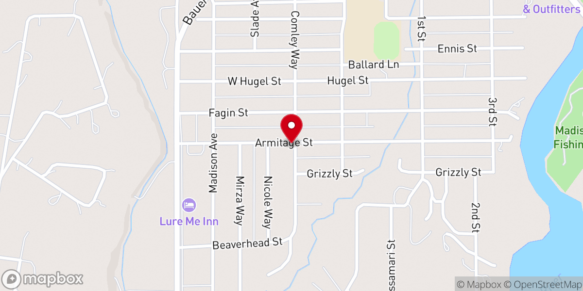 Map showing location of Rocky Mountain Baptist Church