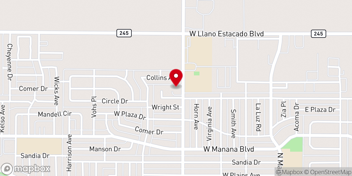 Map showing location of Westminster Presbyterian Church
