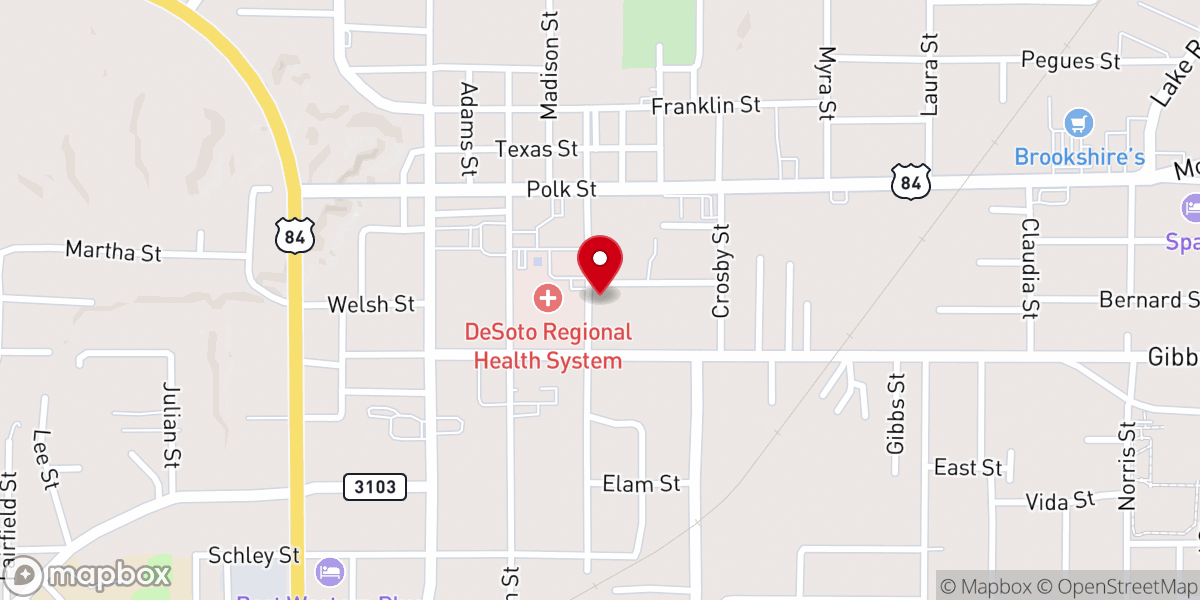 Map showing location of The Rock Church