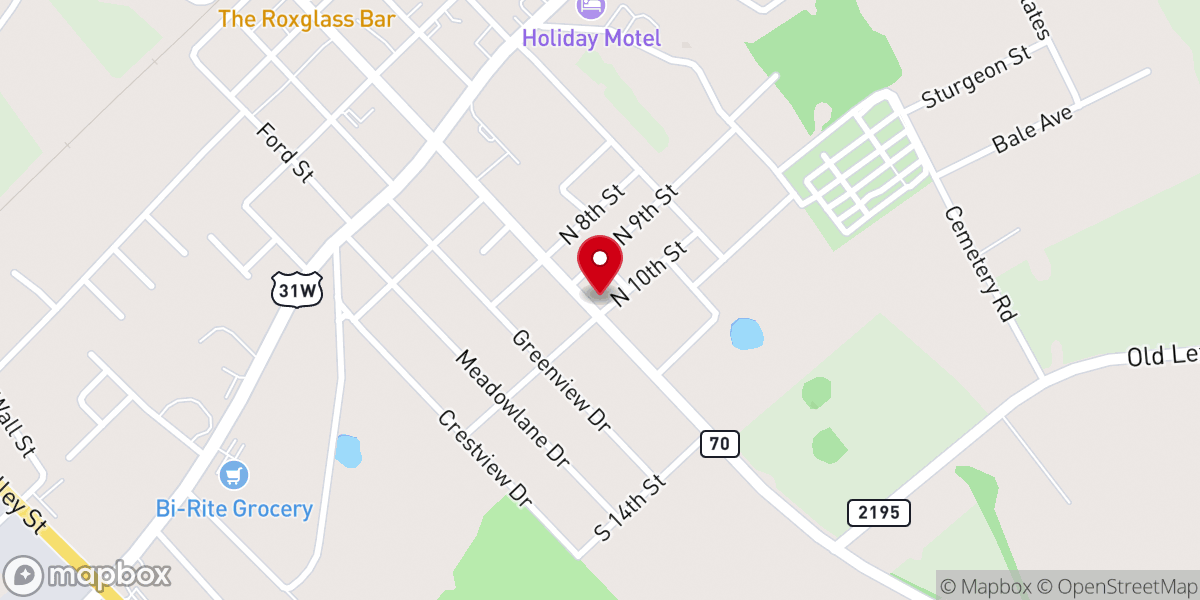 Map showing location of Free Bethel General Baptist Church