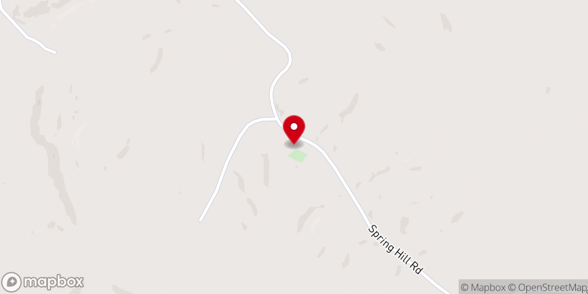 Map showing location of Spring Hill Baptist Church