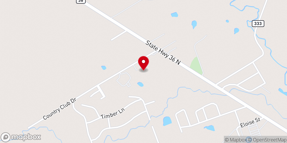 Map showing location of Circle C Barn at Copperas Creek
