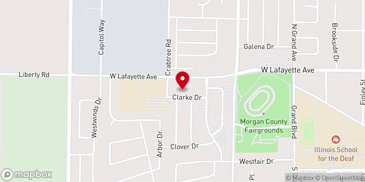Map showing location of Westfair Baptist Church