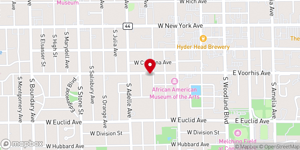 Map showing location of Royal Temple Free Methodist Church