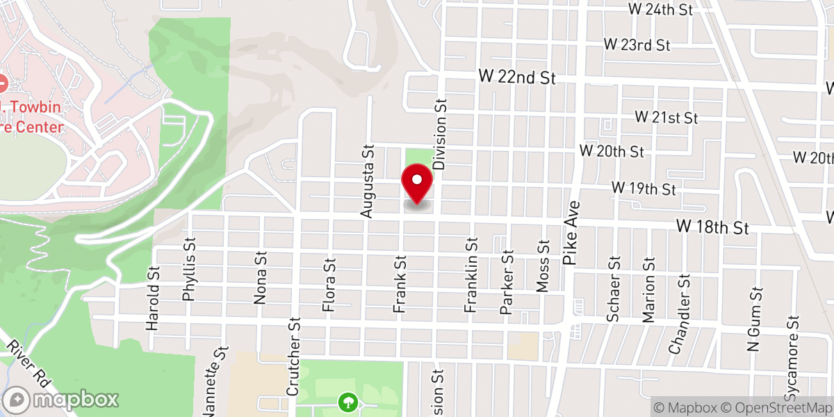 Map showing location of Central Rock Church of Christ