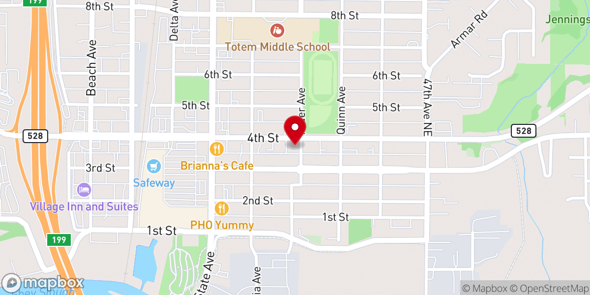 Map showing location of Impact Christian Church