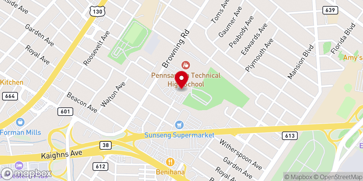 Map showing location of St Stephen's Roman Catholic Parish