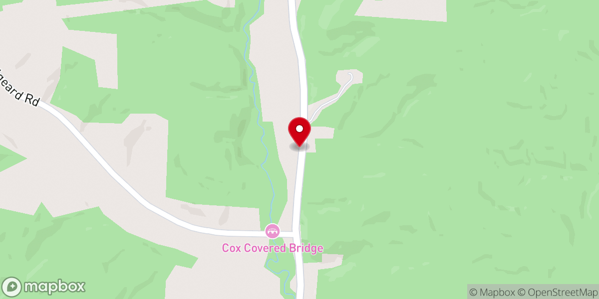 Map showing location of Pleasant Valley Church