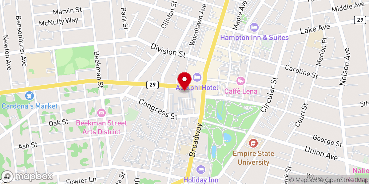 Map showing location of Bethesda Episcopal Church