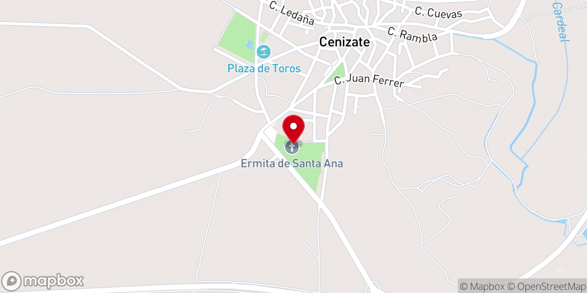 Map showing location of Ermita de Santa Ana