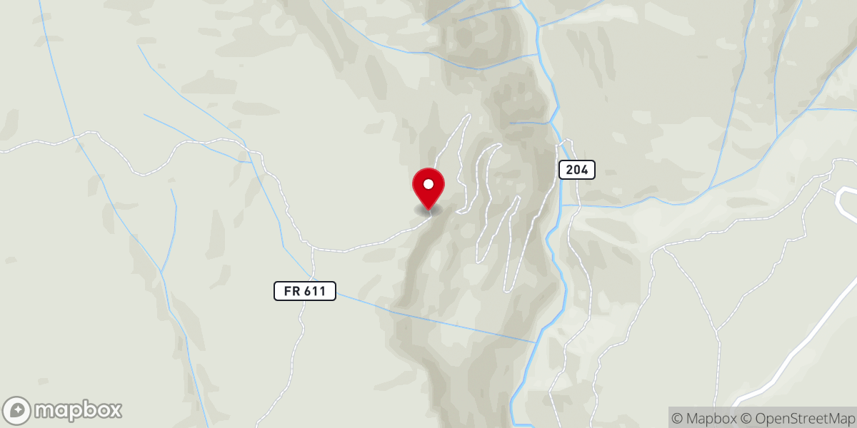 Map showing location of Gudy's Rest