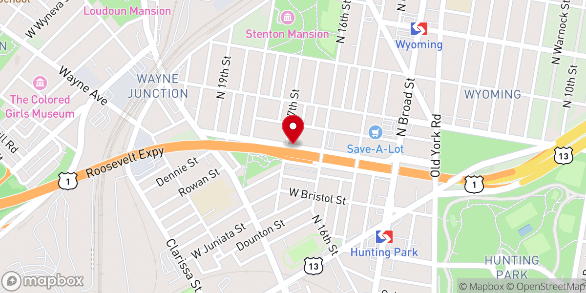 Map showing location of Faith Center United Inc