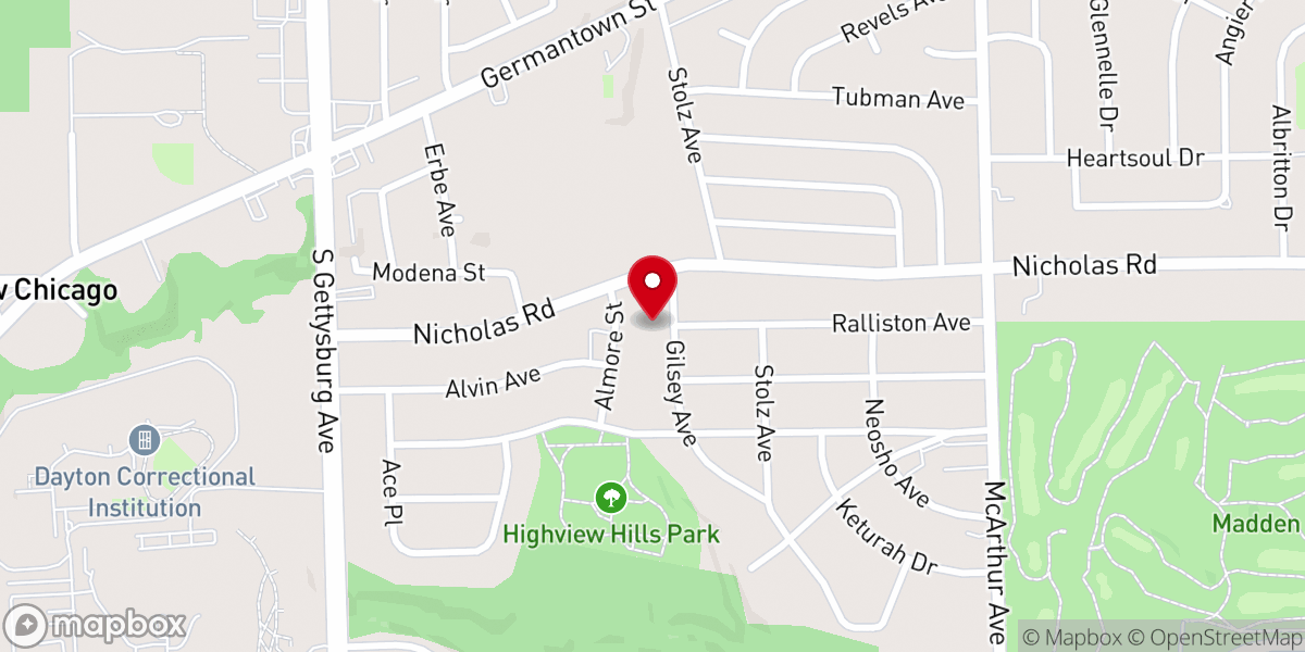 Map showing location of Everybodys Tabernacle Church