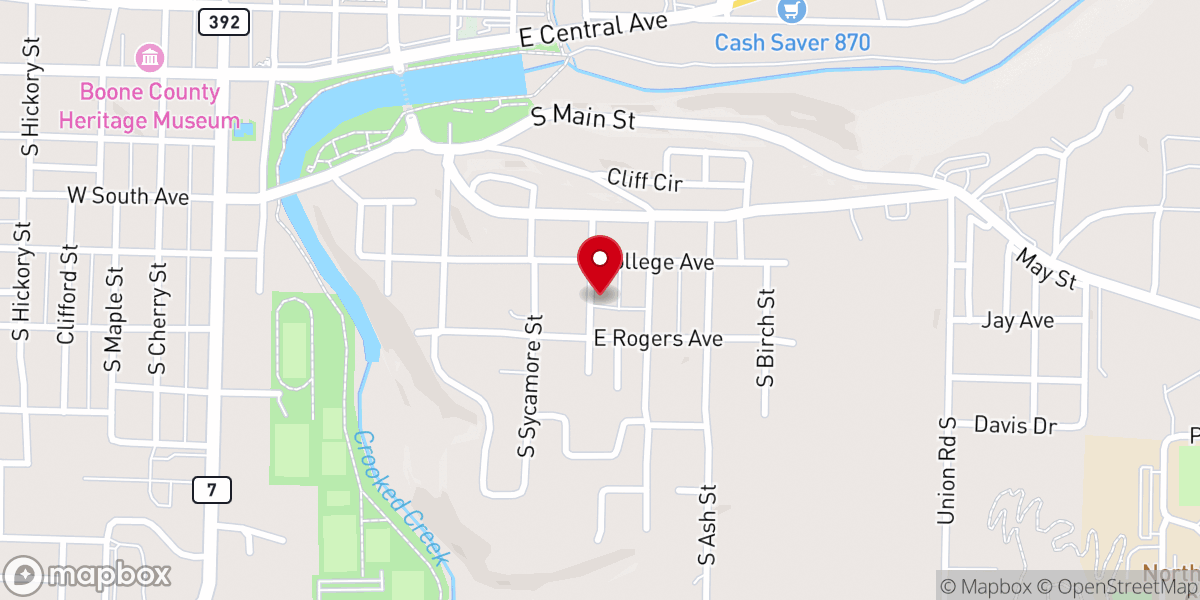 Map showing location of Lord of the Lake Lutheran Church