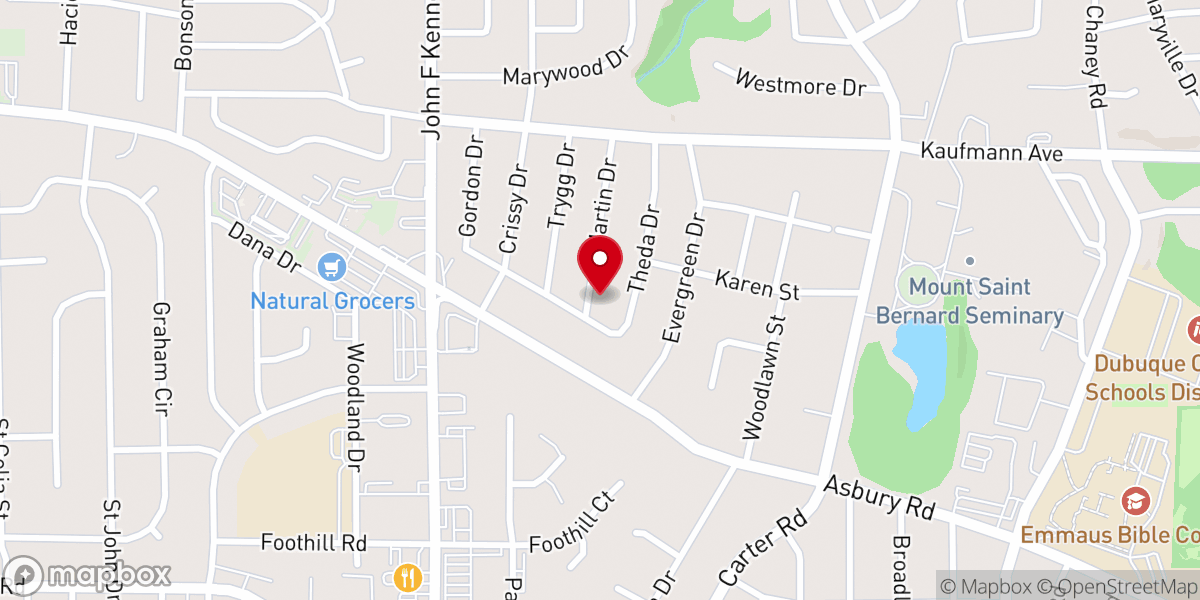 Map showing location of Aquinas Communications Inc