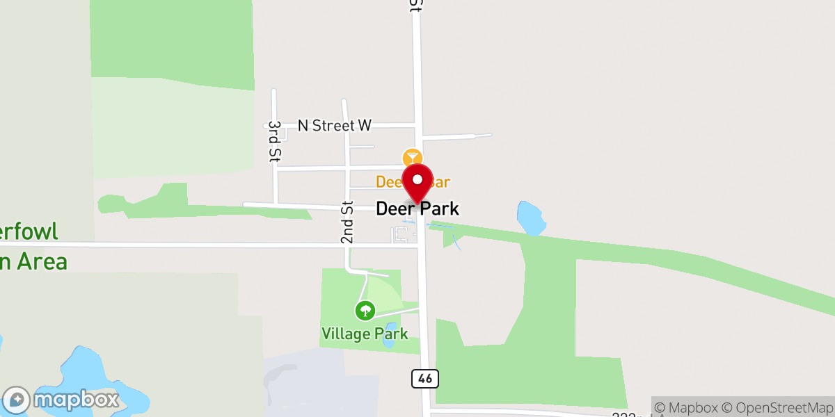 Map showing location of Deer Park