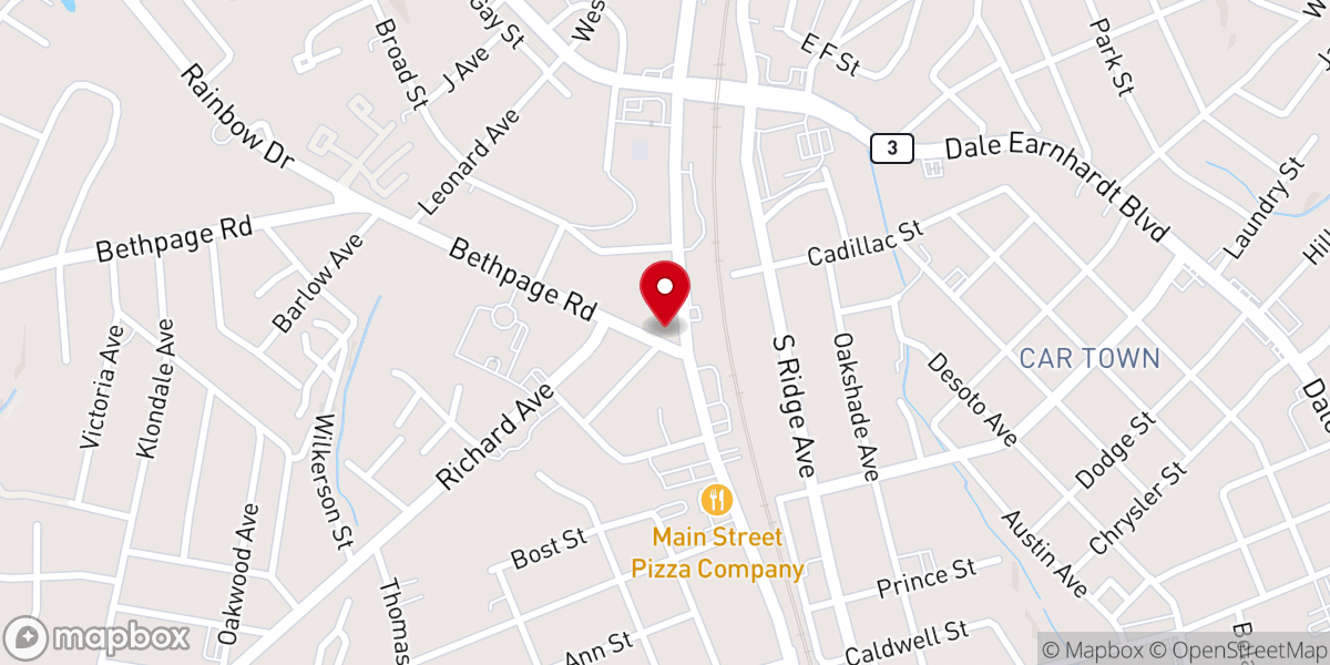 Map showing location of Midway United Methodist Church