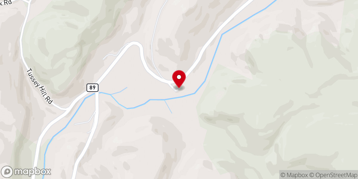 Map showing location of Flat Top Church