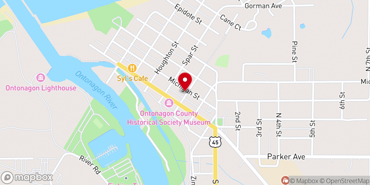 Map showing location of Fraternal Order of Eagles