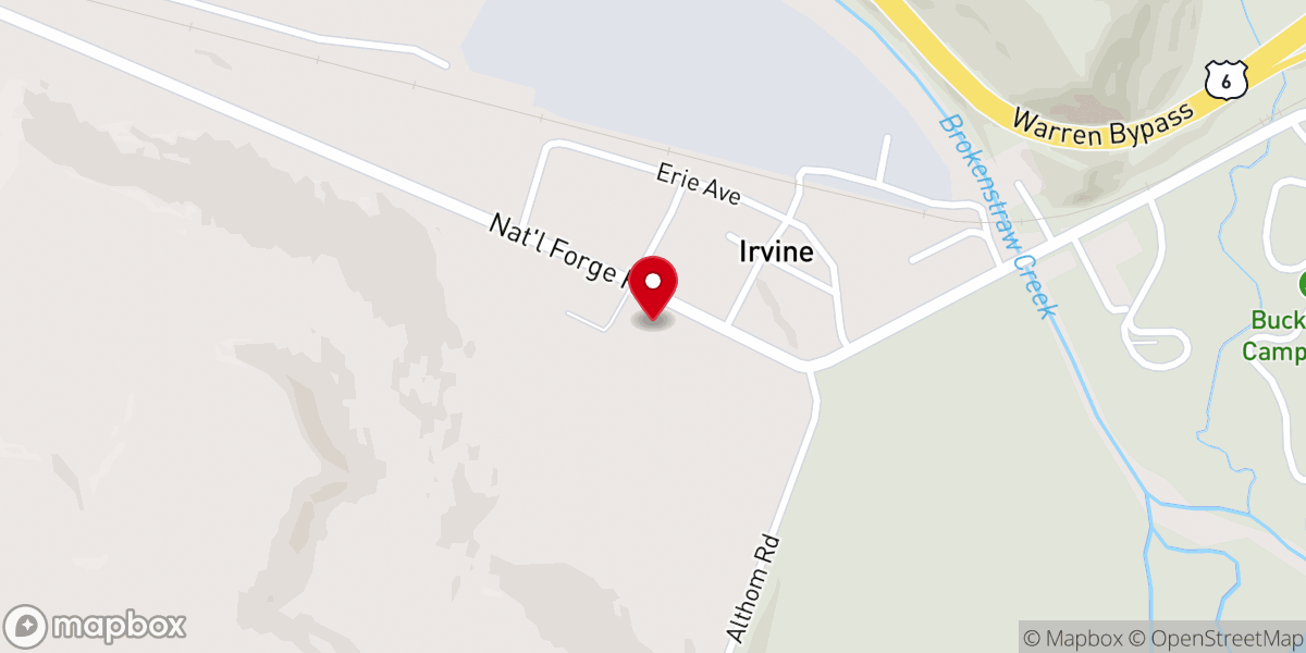 Map showing location of Irvine Presbyterian Church