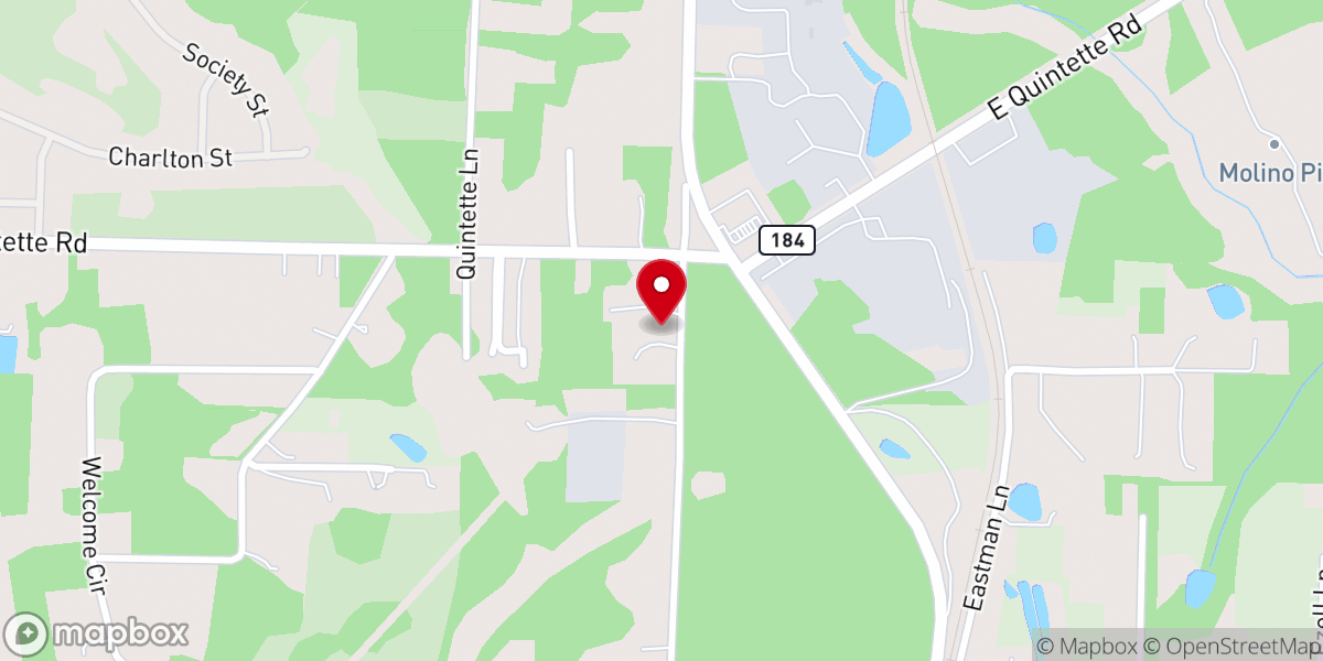 Map showing location of Macedonia CME Methodist Church