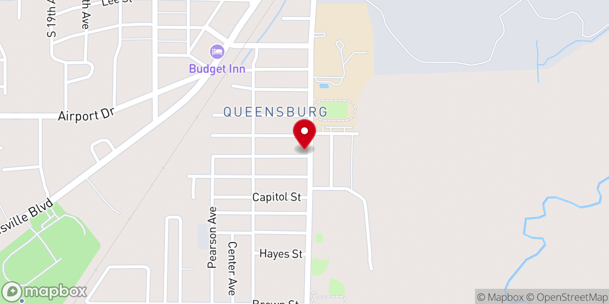 Map showing location of Queen's Chapel Baptist Church