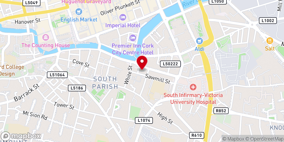 Map showing location of Cork Seventh-day Adventist Church