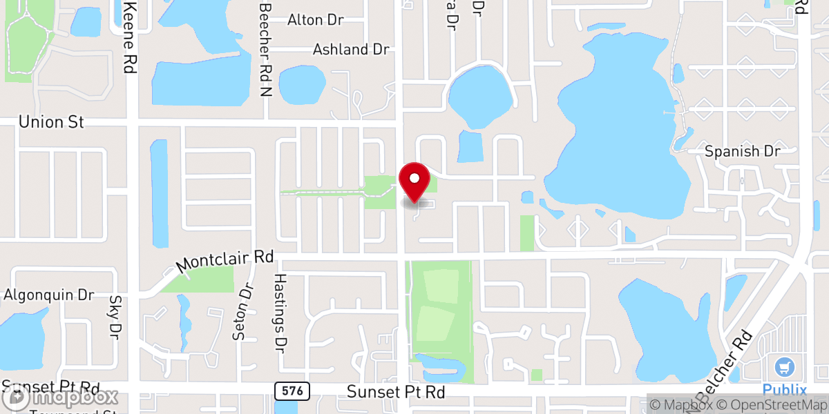 Map showing location of Christ the Lord Lutheran Church