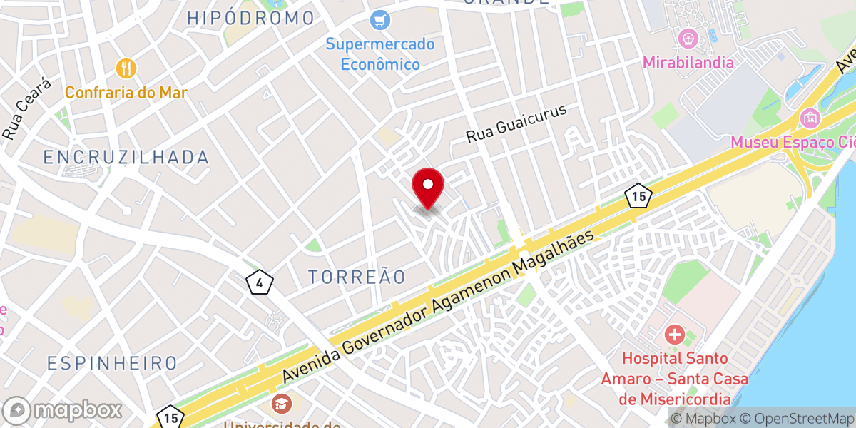 Map showing location of Assembléia de Deus - Ilha de Joaneiro