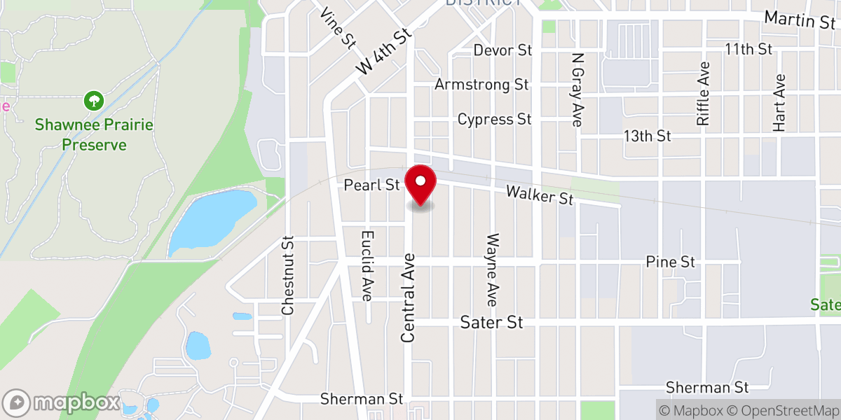 Map showing location of Church of the Brethren