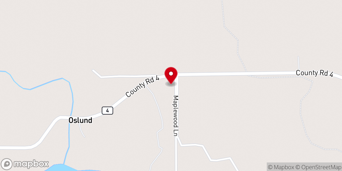 Map showing location of Sand Lake Alliance Church