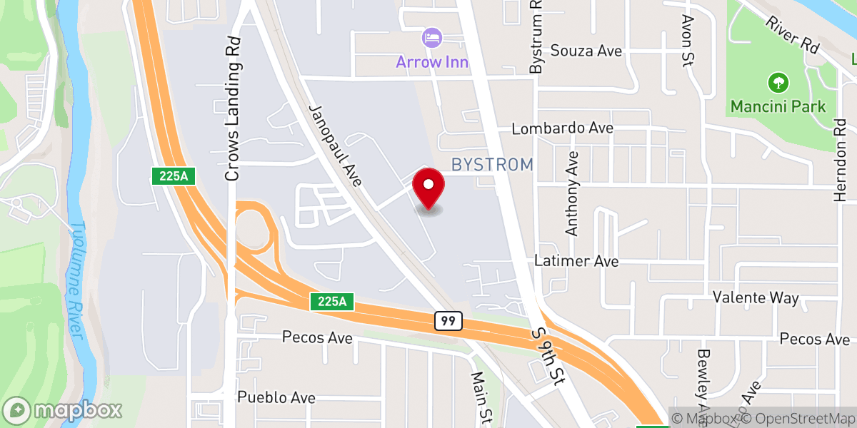 Map showing location of The Food Initiative of Greater Stanislaus
