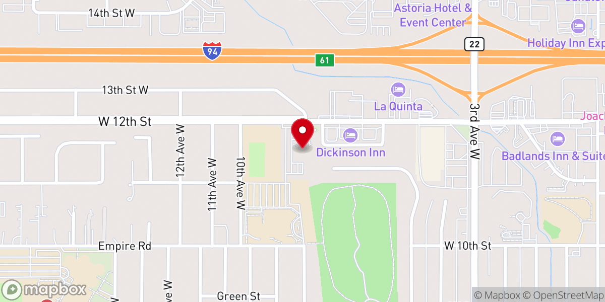 Map showing location of Queen of Peace