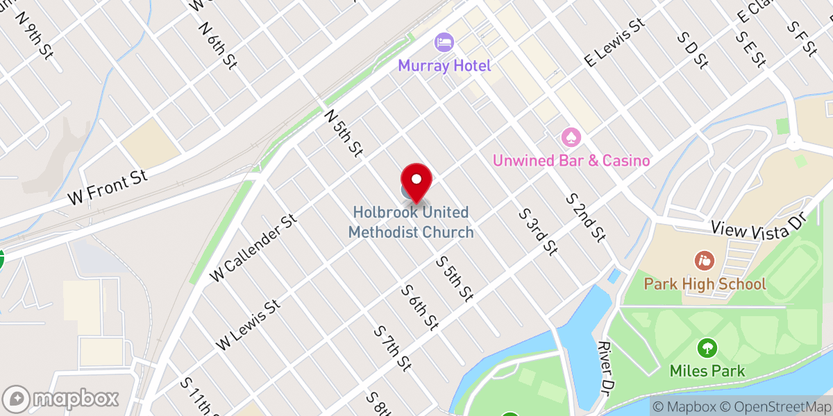 Map showing location of Redeemer Lutheran Church