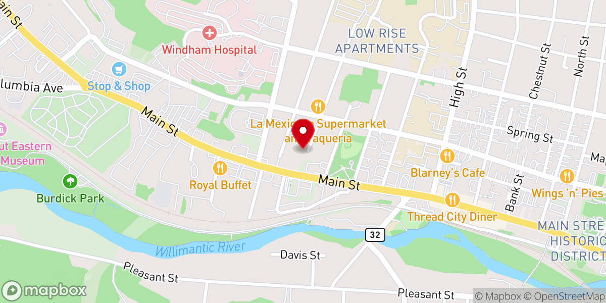 Map showing location of Calvary Chapel of Eastern Ct.