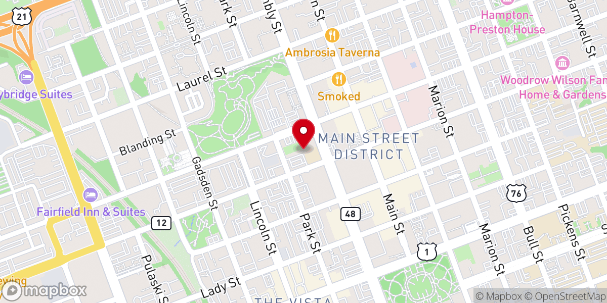 Map showing location of St Peter's Catholic Church