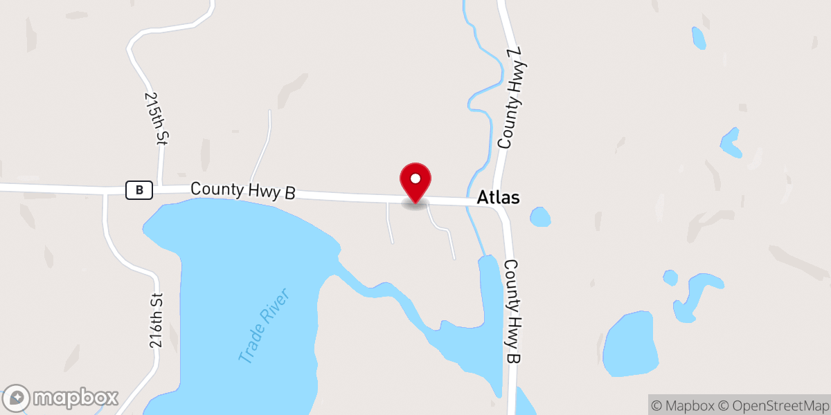 Map showing location of Atlas United Methodist Church