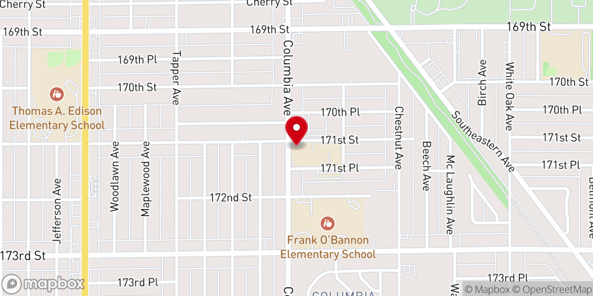 Map showing location of St John Bosco Parrish Hall