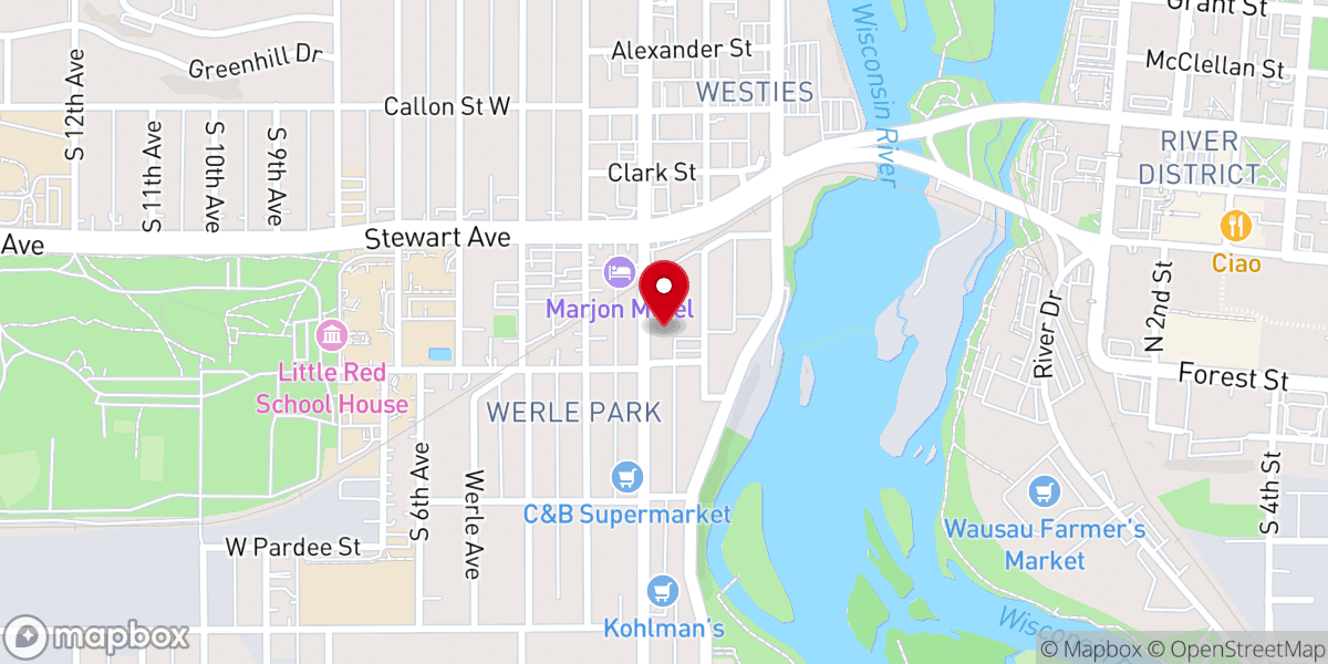 Map showing location of Grace United Church of Christ